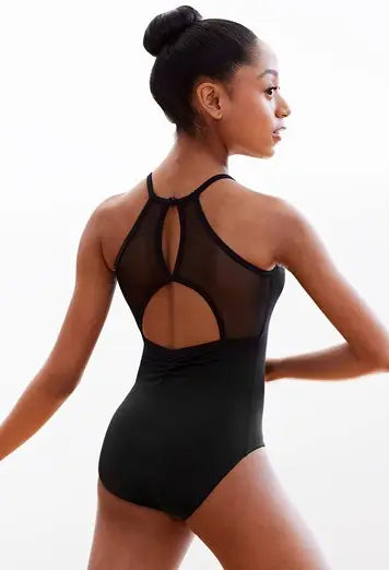 High Neck Mesh Detail Leotard