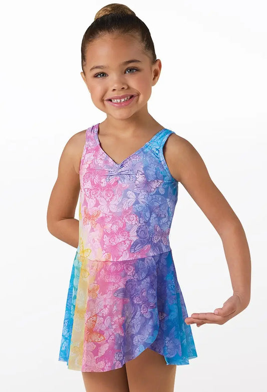 Kids Printed Pinch Front Dress