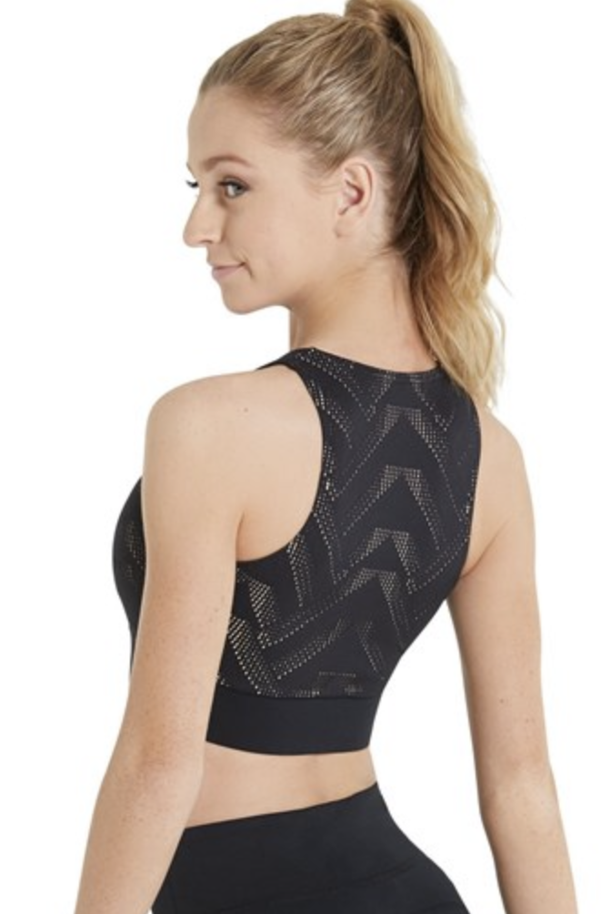 Flex Tek Chevron Knit Crop Top