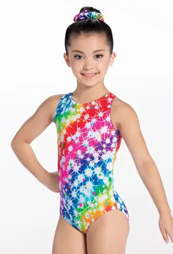 Rainbow Star Print Leo w/ Scrunchie